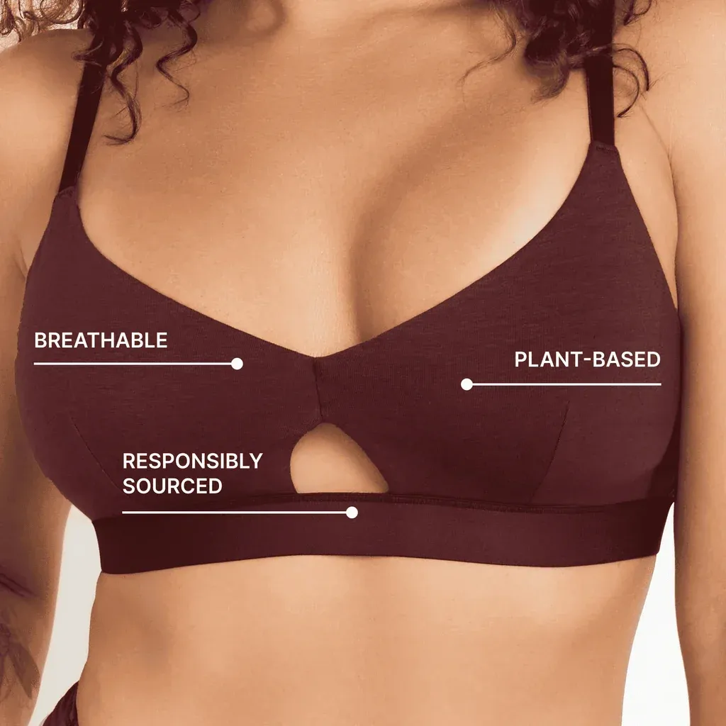 Organic Cotton & Hemp Keyhole Bralette