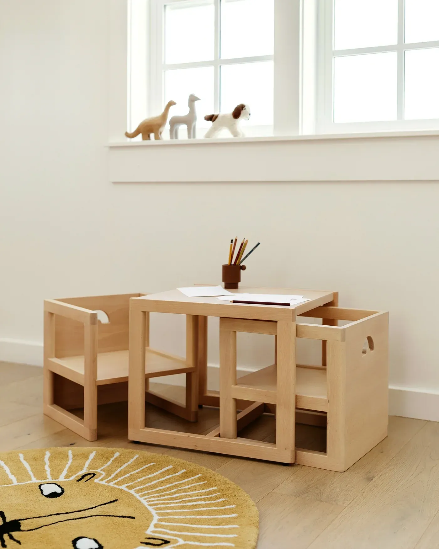 Solid Wood Table & Chair Set | Designed for Early Independence