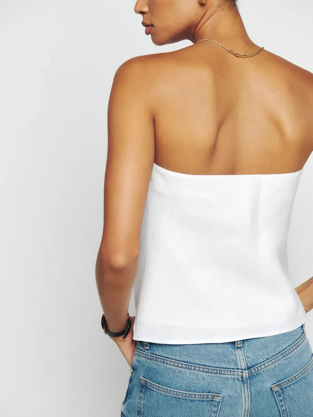 Strapless Linen Top