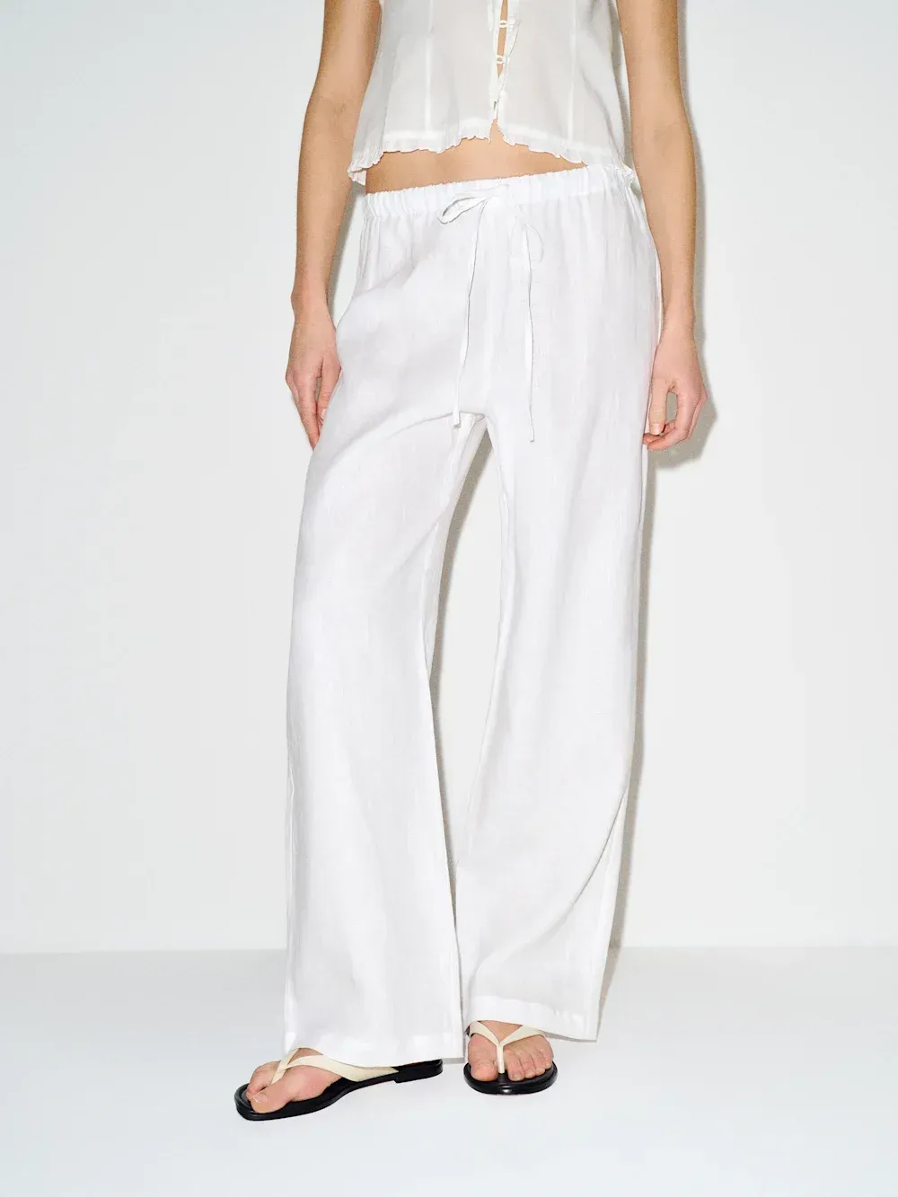 Linen Drawstring Pant