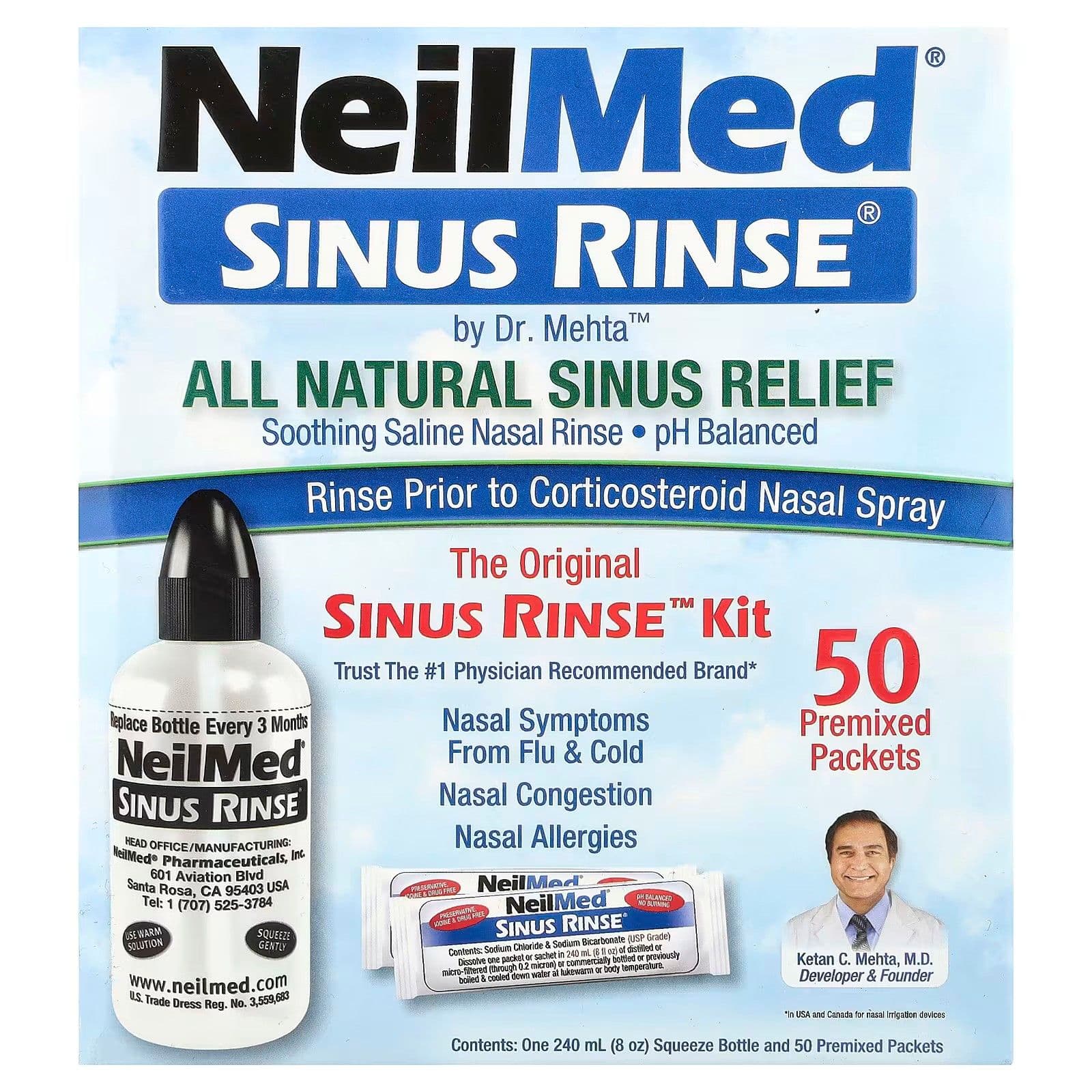 Saline Nasal Rinse Kit