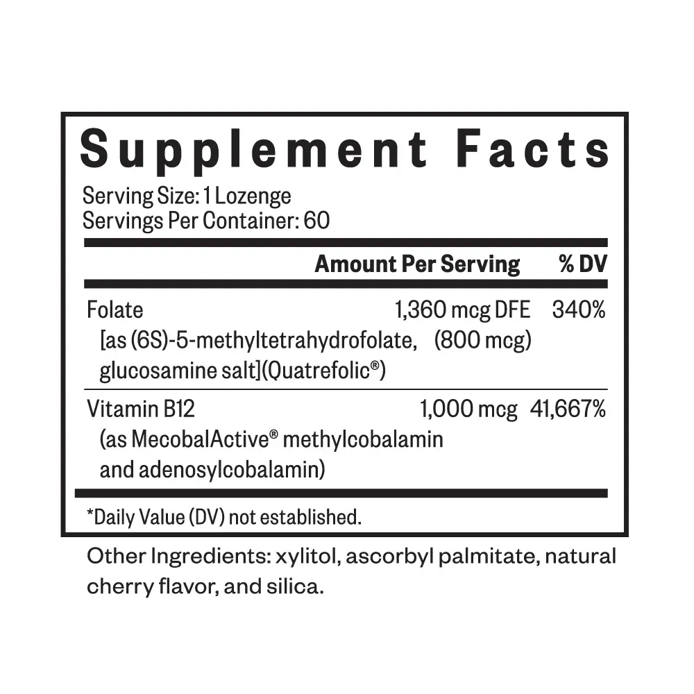 Methyl B12 + Methylfolate, Energy Support